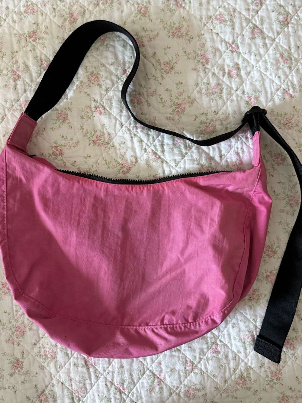 Azalea Pink Baggu Medium Crescent Bag
